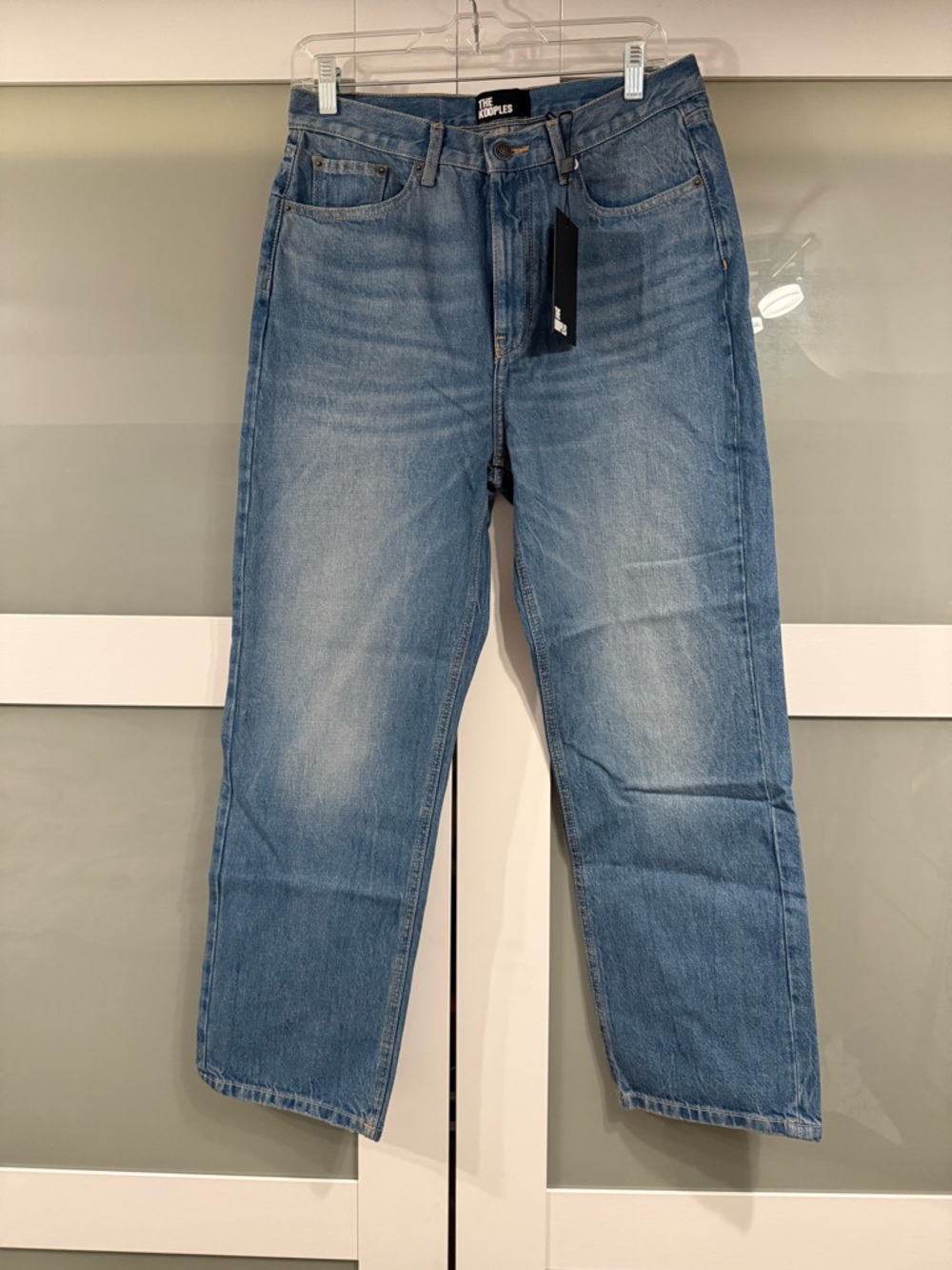 The Kooples women’s Light Blue Straight-Leg Jeans 100% Cotton